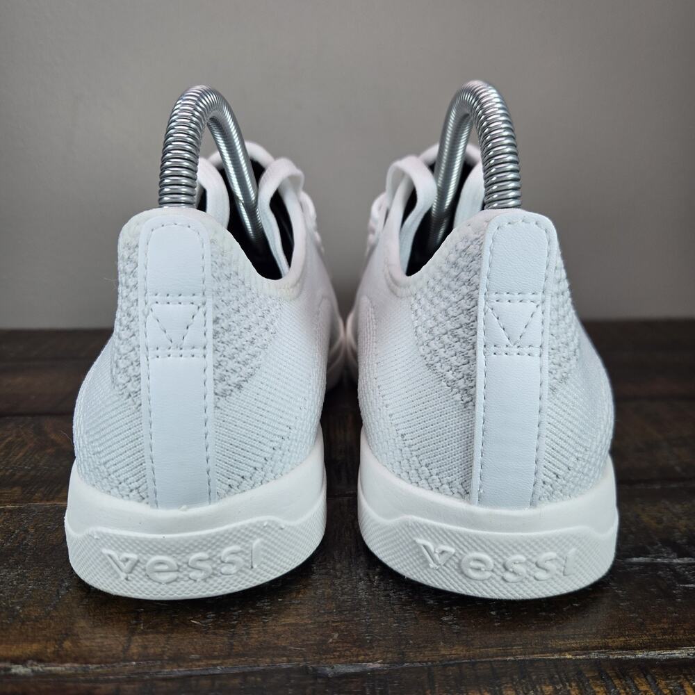Vessi Women's White Knit Sneakers - Picture 4 of 12